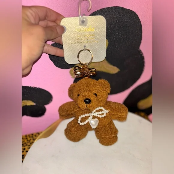 Brown Teddy Bear Key Holder - Picture 2 of 2